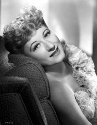 Joan Davis Lying on the Couch Photo Print showcasing classic comedy.