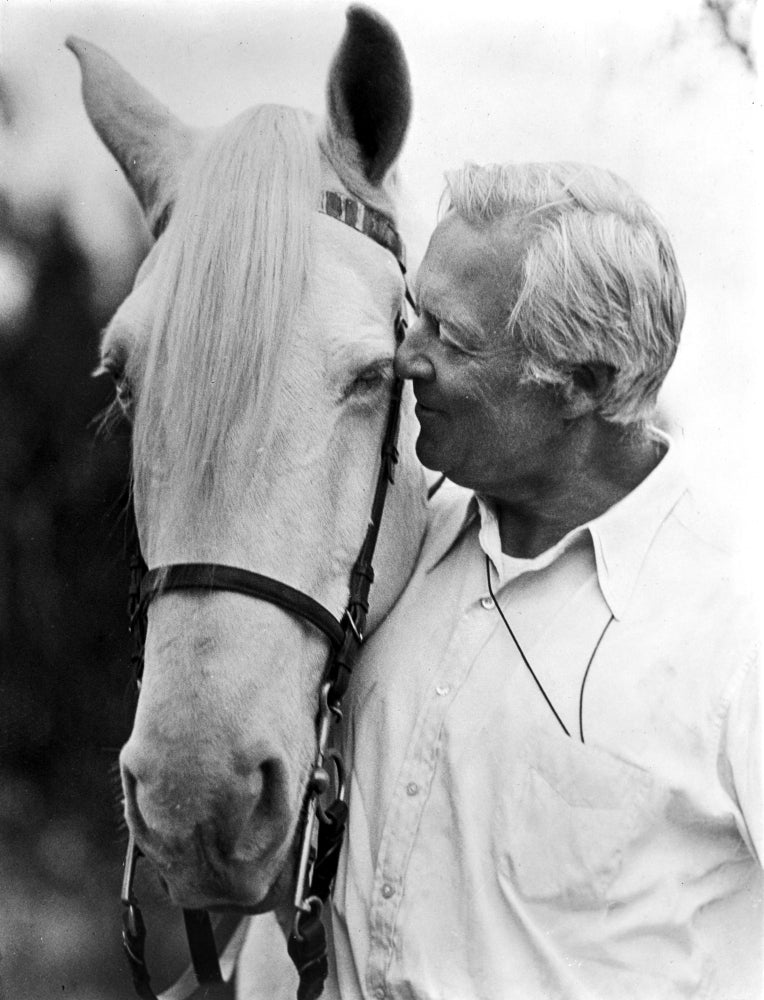 A Portrait of Hobart Bosworth with a Horse photo print.