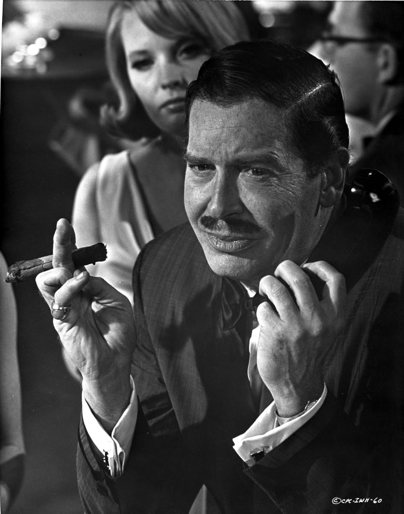 Milton Berle holding a cigar photo print, classic entertainment icon.