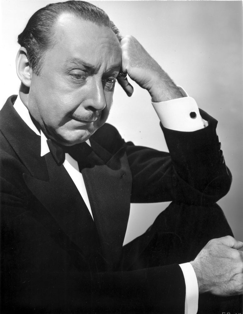 Franklin Pangborn posed in black suit photo print