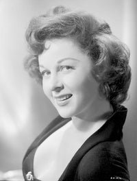 Susan Hayward in a classic black dress photo print.