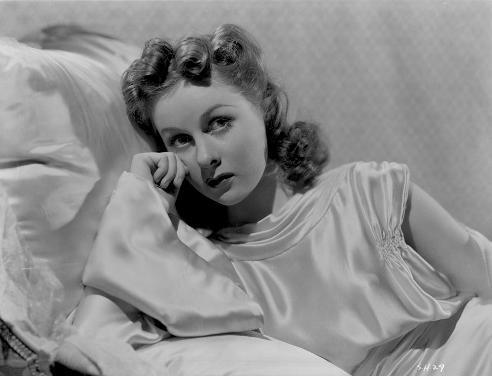 Susan Hayward elegant photo print in shiny white gown