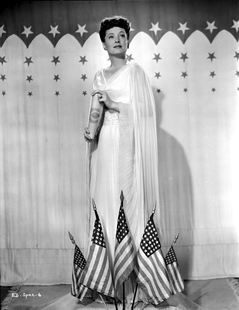 Ellen Drew photo print in elegant long dress, perfect for classic décor.