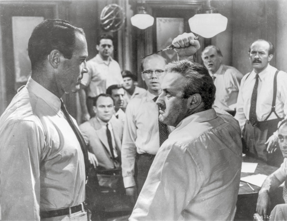 Twelve Angry Men Fight Scene Photo Print showcasing intense cinematic drama.