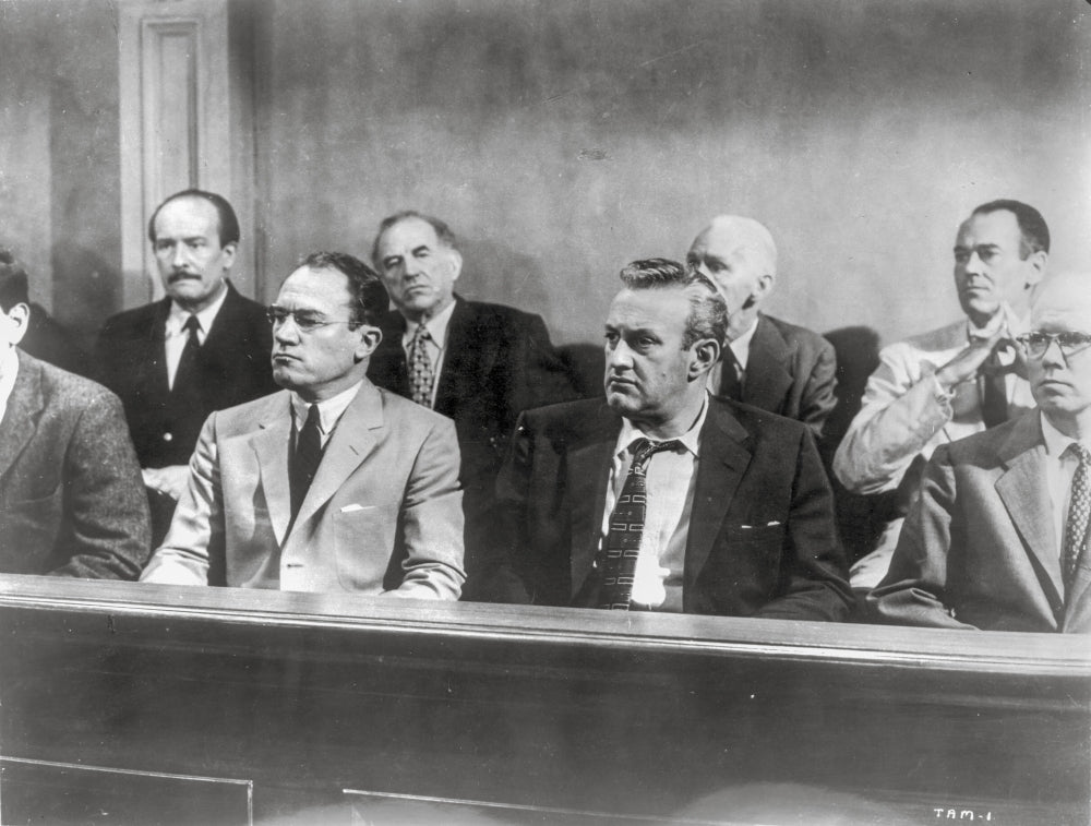 Twelve Angry Men courtroom scene photo print in multiple sizes.