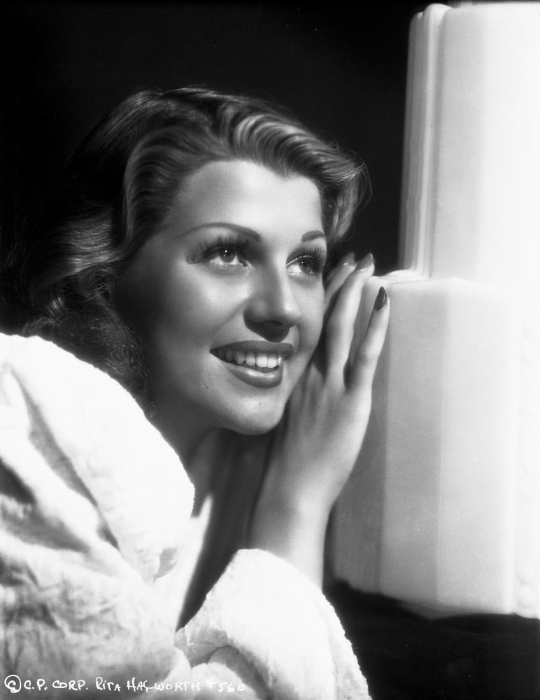 Rita Hayworth Beautiful Looking Up Photo Print