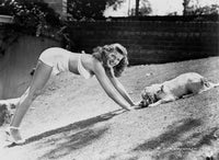 Rita Hayworth Sexy Pose with Dog Photo Print in various sizes