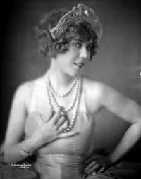 Louise Fazedna on a Pearl Necklace Photo Print