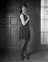 Louise Fazedna on Black Cocktail Dress Portrait Photo Print