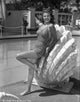 Rita Hayworth smiling pose in swim suit photo print