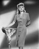 Rita Hayworth Lying on an Angel Designed Round Table Photo Print