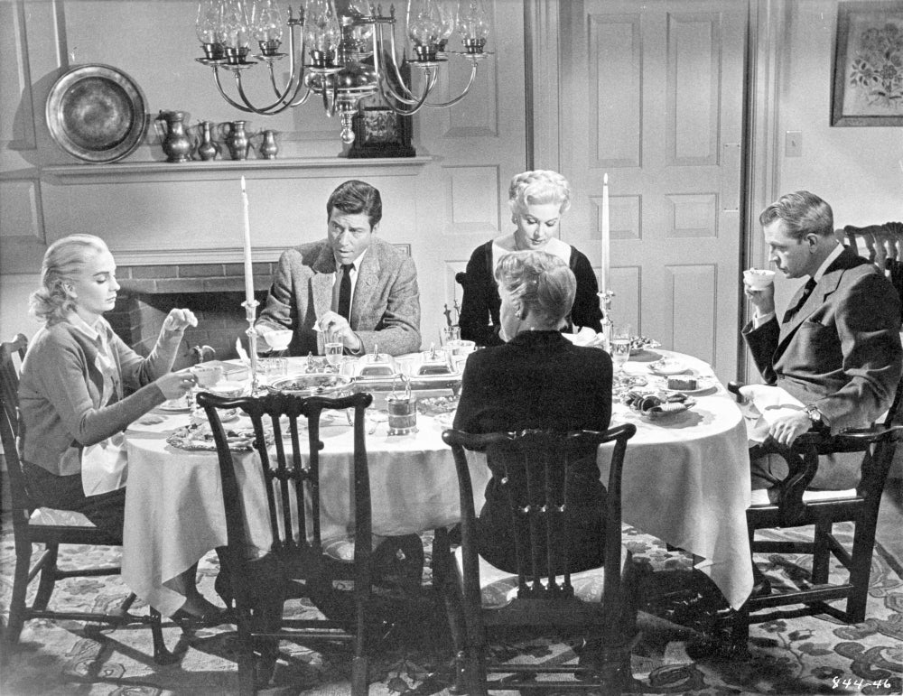 Home Before Dark black and white dining scene photo print