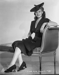 Rita Hayworth Lady in Black photo print sitting and lying on a chair