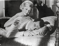 Pillow Talk Couple Scene Black and White Photo Print