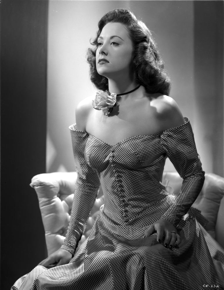 Carol Forman sitting portrait photo print showcasing elegance and style.
