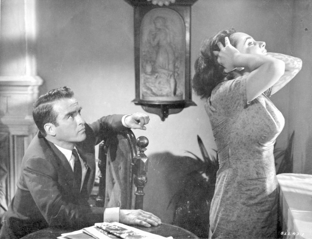 Black and white photo print of a couple arguing scene from Suddenly Last Summer.
