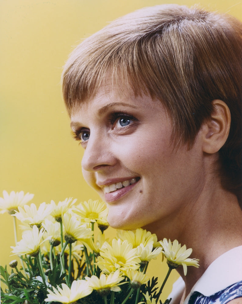 Florence Henderson portrait photo print featuring a sunflower