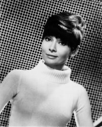 Audrey Hepburn in a white sweater photo print