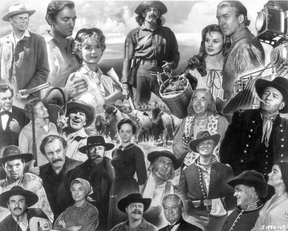 How the West Was Won Character Collage Photo Print showcasing iconic film characters.