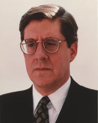 Edward Herrmann posed in formal suit and glasses photo print