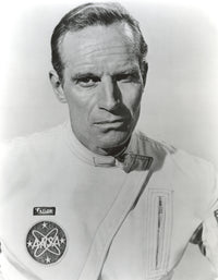 Charlton Heston posed in white NASA uniform photo print