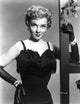 Elegant portrait photo print of Kathryn Grayson in a gown with evening gloves.