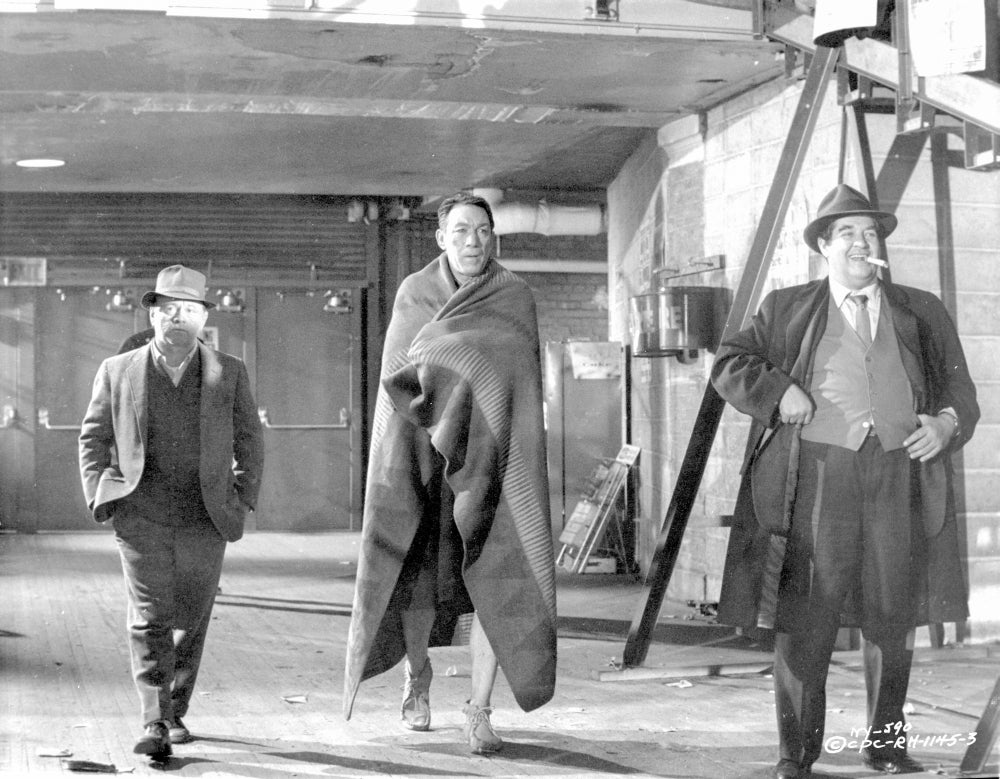 Requiem for a Heavyweight black and white photo print featuring Louis with escorts.
