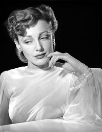Virginia Grey photo print in elegant dress, classic Hollywood portrait.