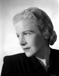 Ann Harding portrait photo print wearing a black blouse, looking sad.