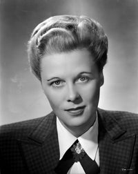 Joan Harrison close-up portrait photo print showcasing elegance and charm.