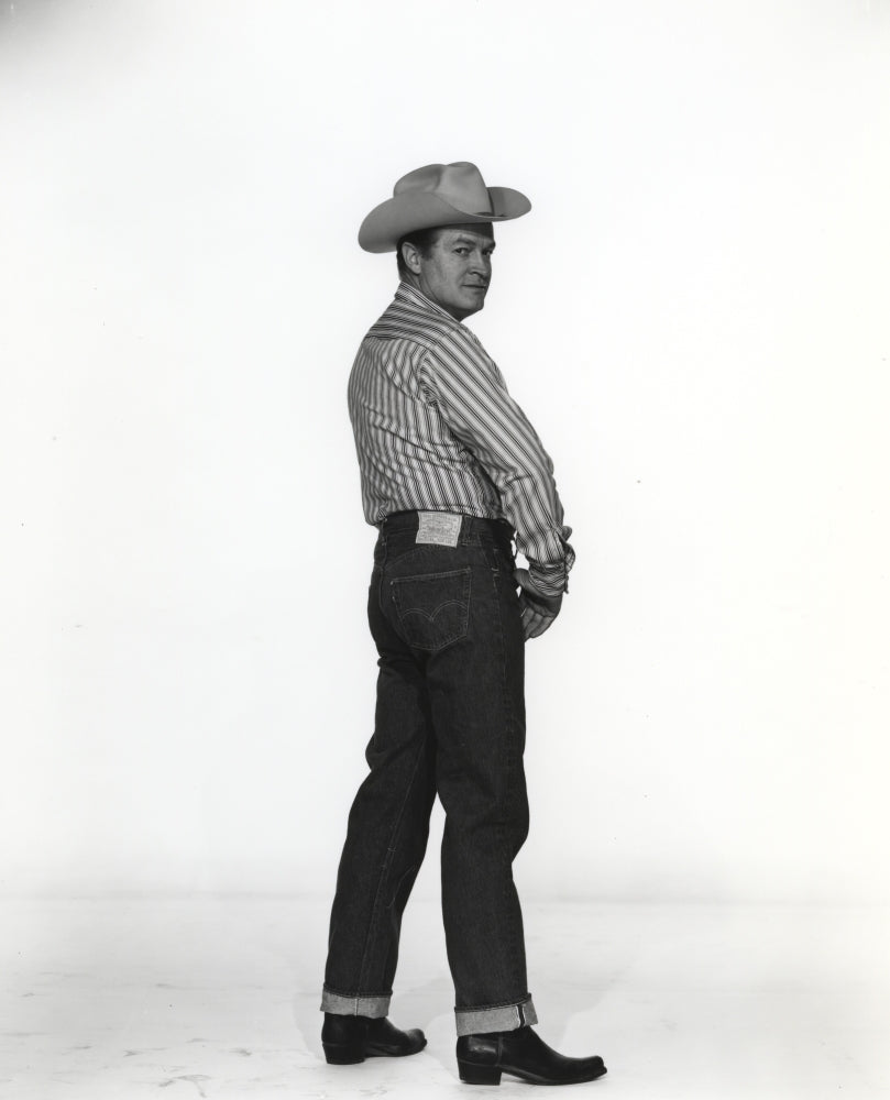 Bob Hope Cowboy Hat Portrait Photo Print with White Background
