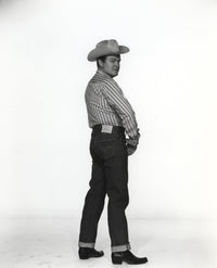 Bob Hope Cowboy Hat Portrait Photo Print with White Background