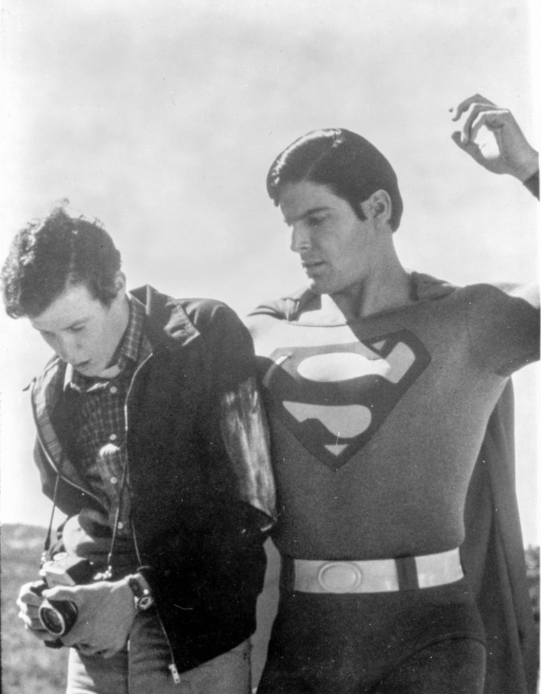 A Scene From Superman Photo Print showcasing iconic superhero action.