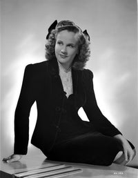 Kim Hunter Long Sleeve Sitting on a Table Photo Print