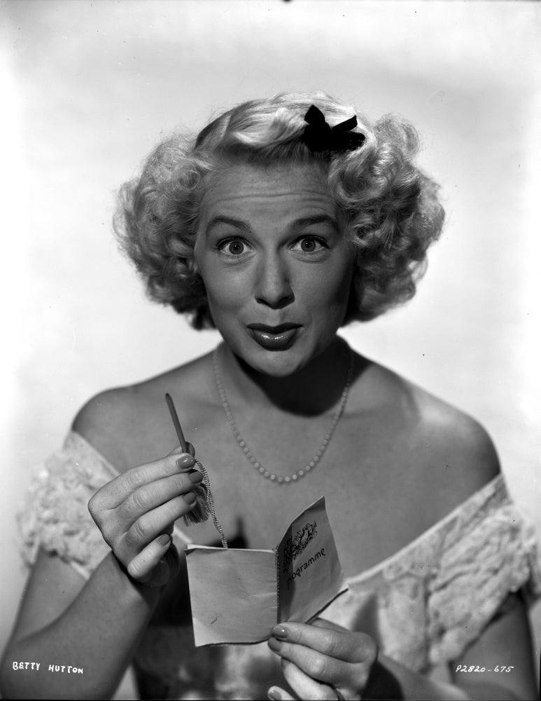 Betty Hutton in an off-shoulder dress - vintage photo print