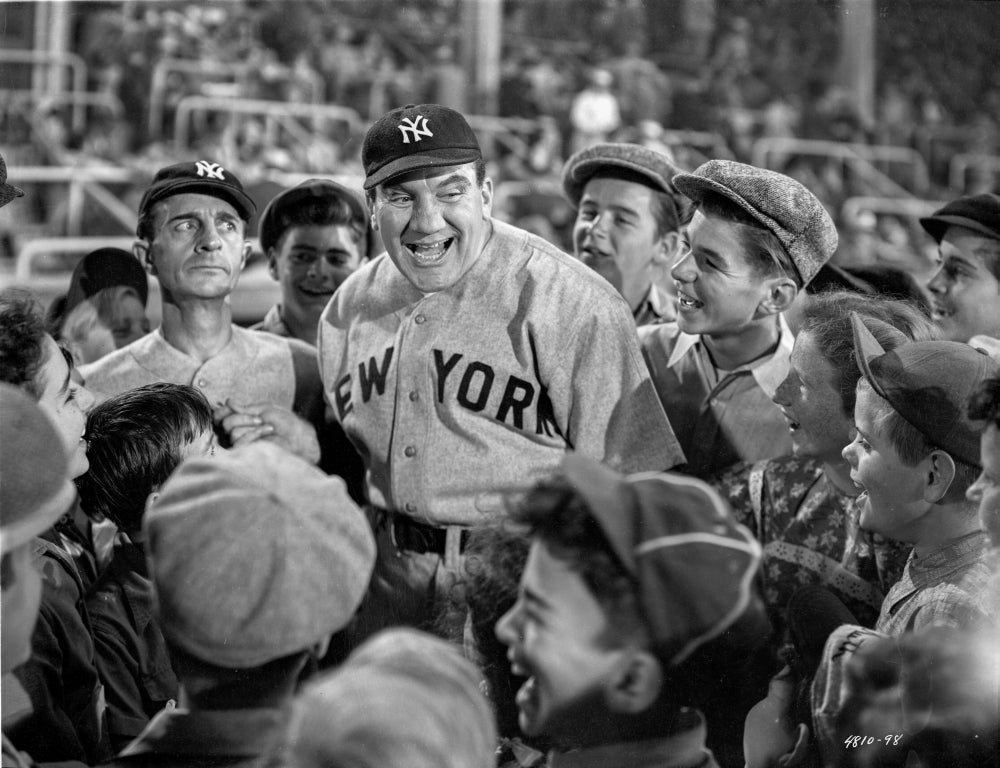 A Scene from The Babe Ruth Story Photo Print showcasing baseball legend Babe Ruth.