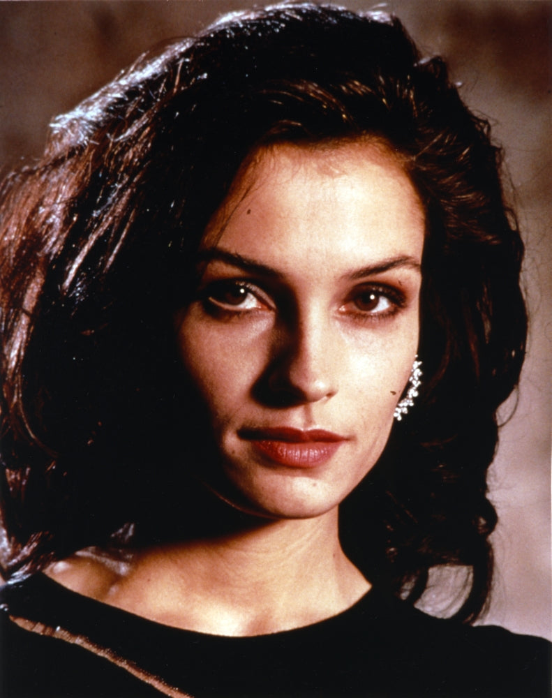 Famke Janssen stunning photo print in black dress