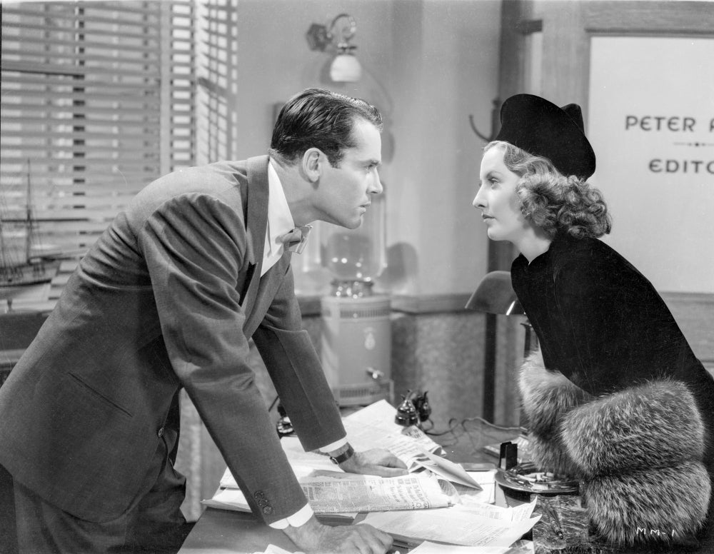 A Scene from The Mad Miss Manton Photo Print showcasing classic cinema.