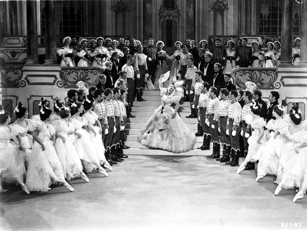 Miliza Korjus dancing with a crowd photo print