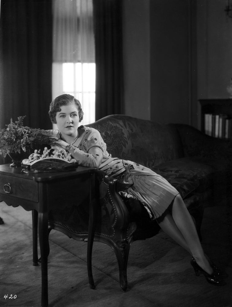 Laura La Plante sitting in a dress photo print