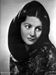 Margaret Lockwood looking away in floral dress with veil photo print.