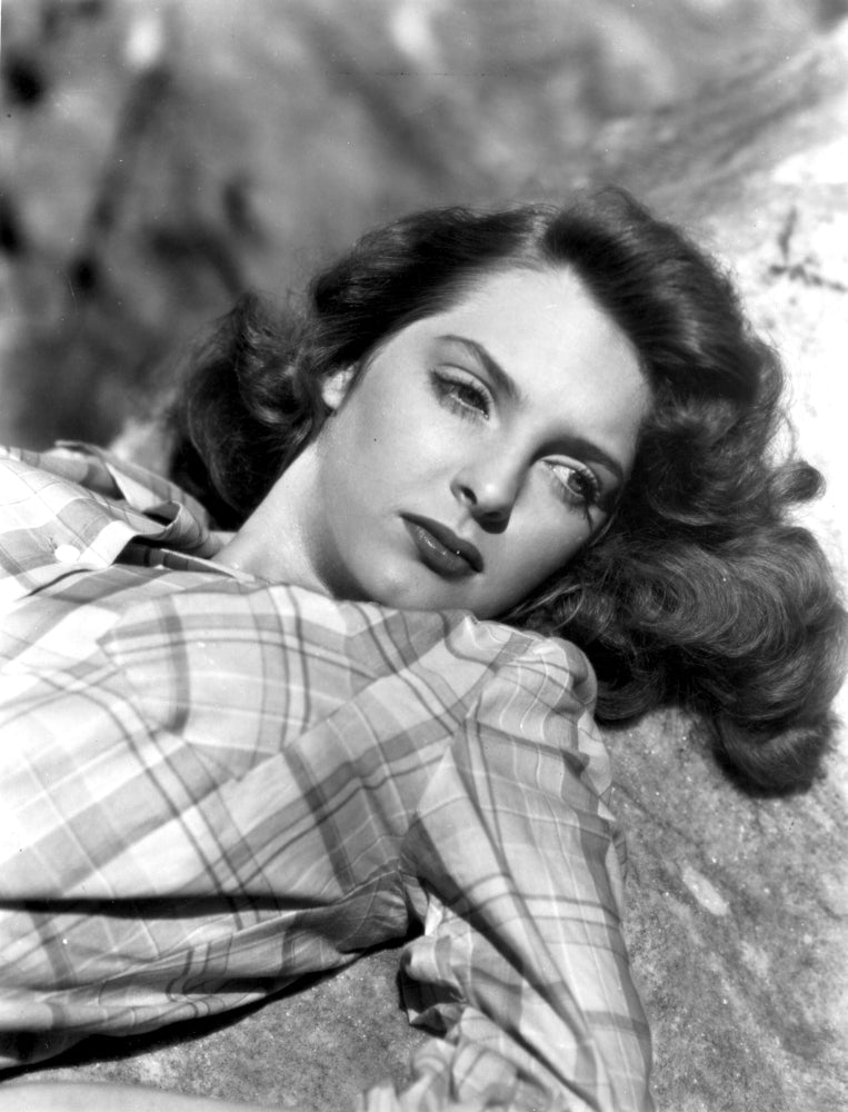Julie London portrait photo print featuring a checkered top