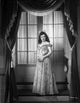 Marcy McGuire posed in an embroidered gown photo print