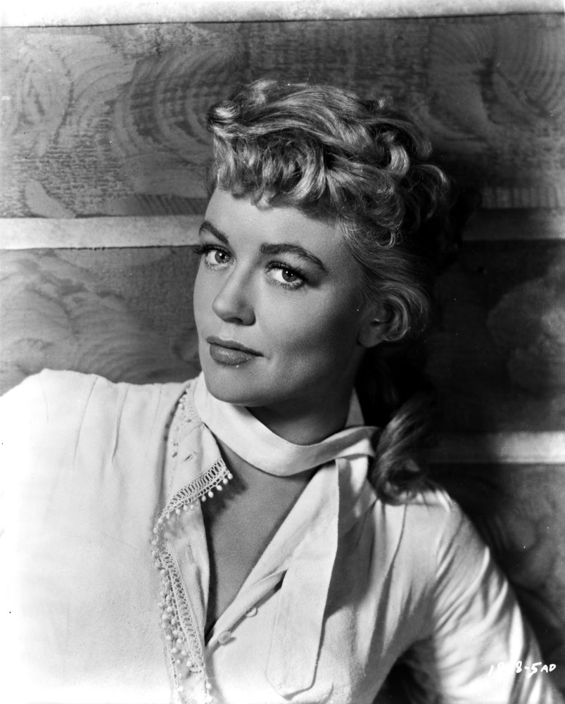 Dorothy Malone Leaning Portrait Photo Print showcasing classic Hollywood beauty.
