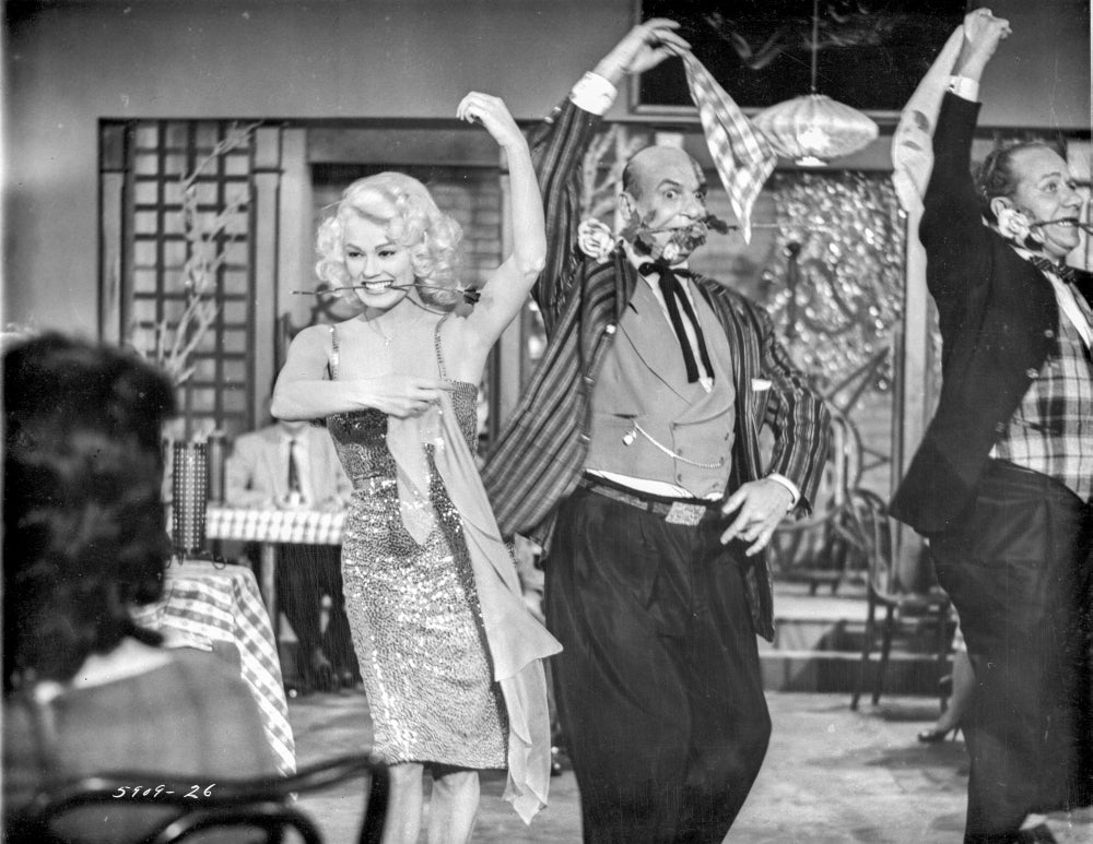Black and white photo print of a dancing couple from Sex Kittens Go To College.