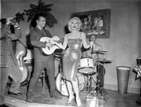 Mamie Van Doren performing on stage in Sex Kittens Go To College photo print.