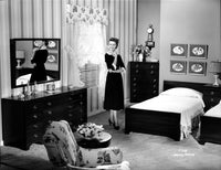 Dorothy Malone smiling in a bedroom - classic photo print.