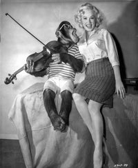 Mamie Van Doren with monkey in Sex Kittens Go To College photo print