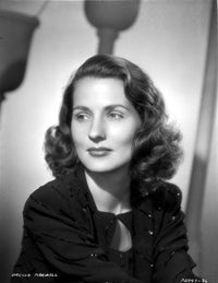 Brenda Marshall portrait photo print featuring a dark top background, showcasing her classic beauty.