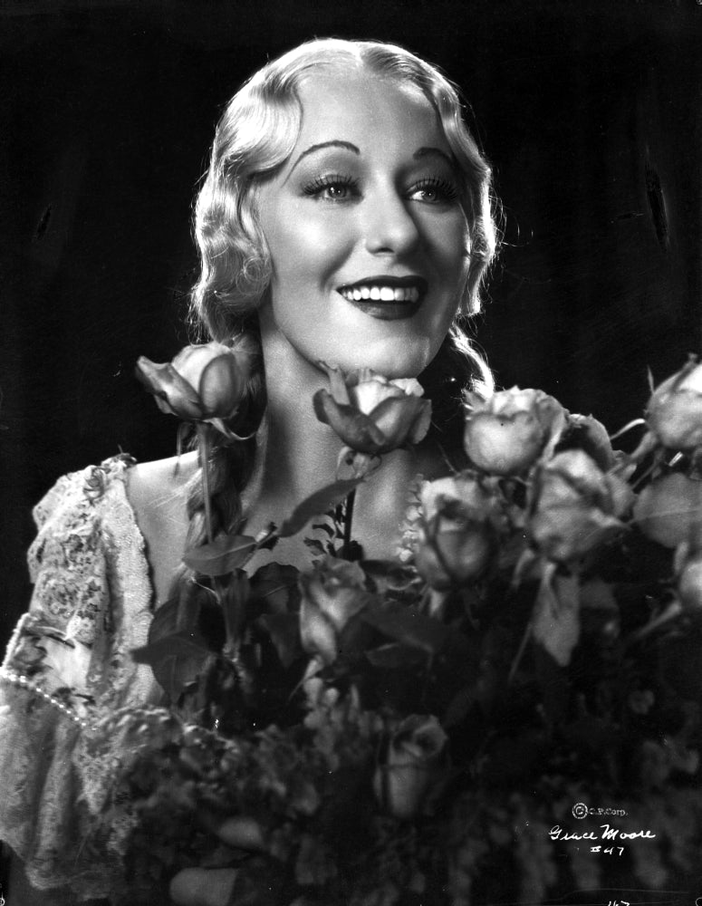 Grace Moore Portrait Photo Print with Embroidered Roses